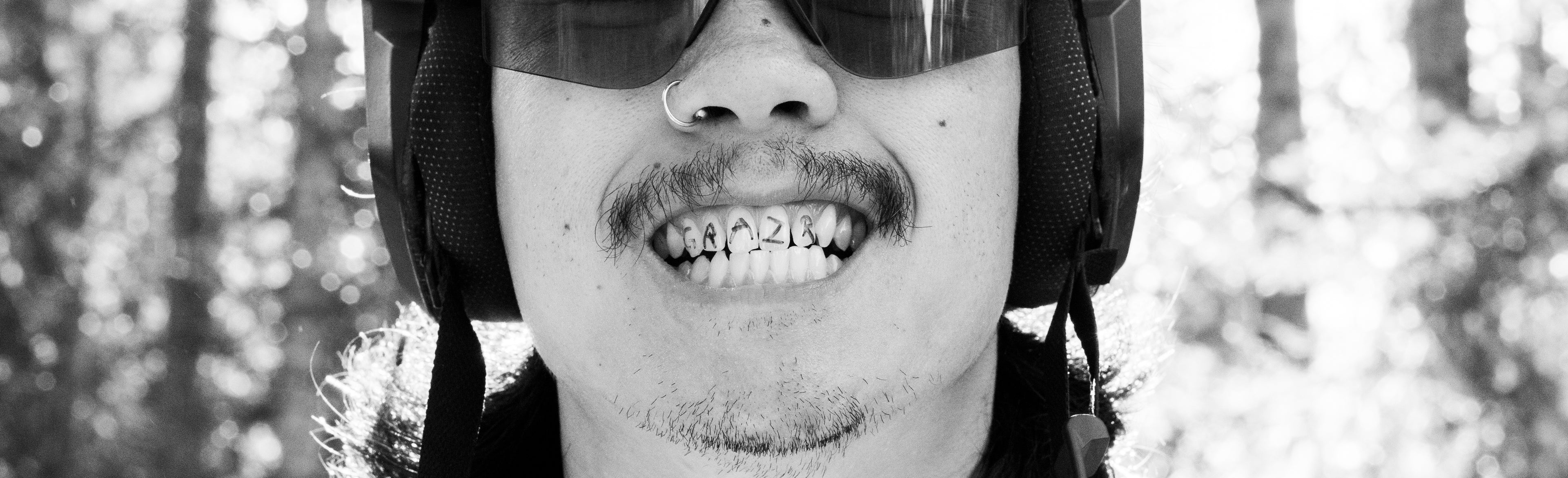 sharpie of name on teeth